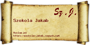 Szokola Jakab névjegykártya